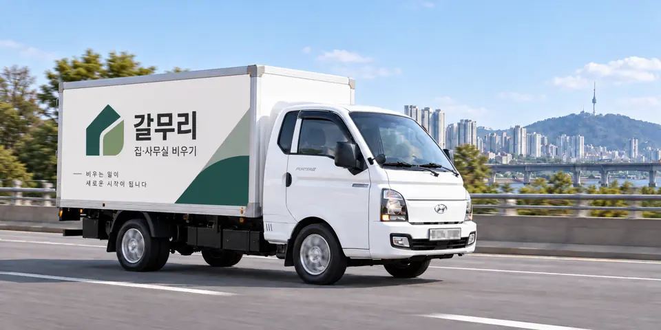 갈무리 작업 차량을 그린 그림, 갈산동 유품정리